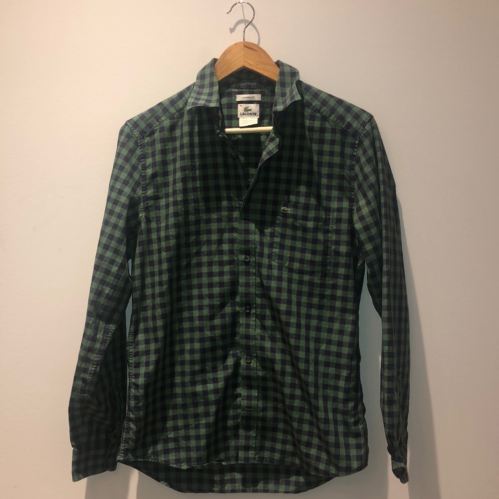 Lacoste Modern Fit Gingham Button Up